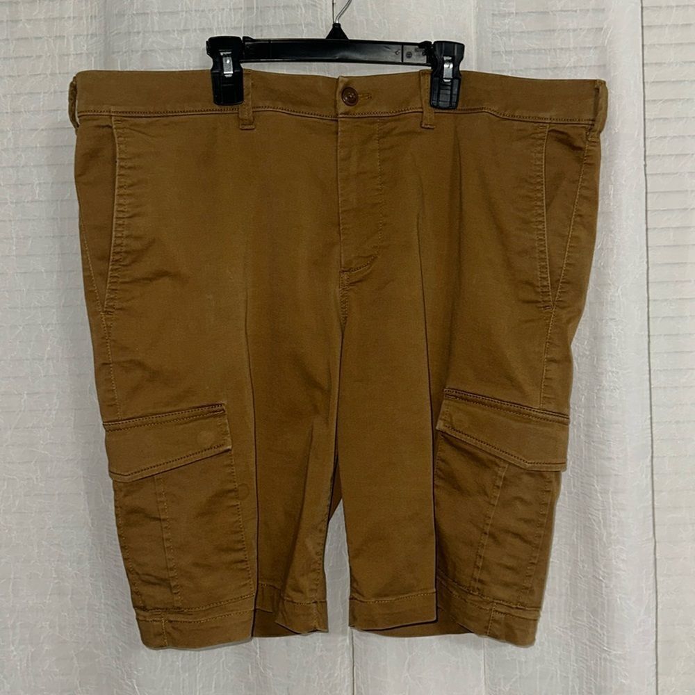Express 38 Brown 365 Comfort Cargo Six Pocket Shorts